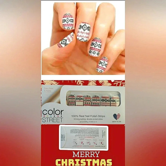 Fleece Navidad Christmas Holiday Color Street Nail Polish Strips New - Picture 1 of 5